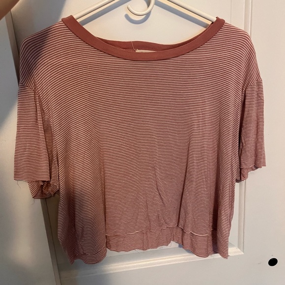 Pink Striped crop top - Picture 1 of 2